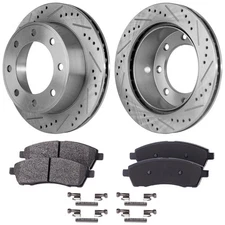 Rear Brake Disc Rotors and Pads Kit for F250 Truck F350 Ford Excursion 2000-2005