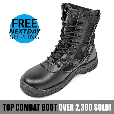 Mens Safety Work Boots Army Military Police Tactical Steel Toe Cap Combat Shoes - Image 1 of 4