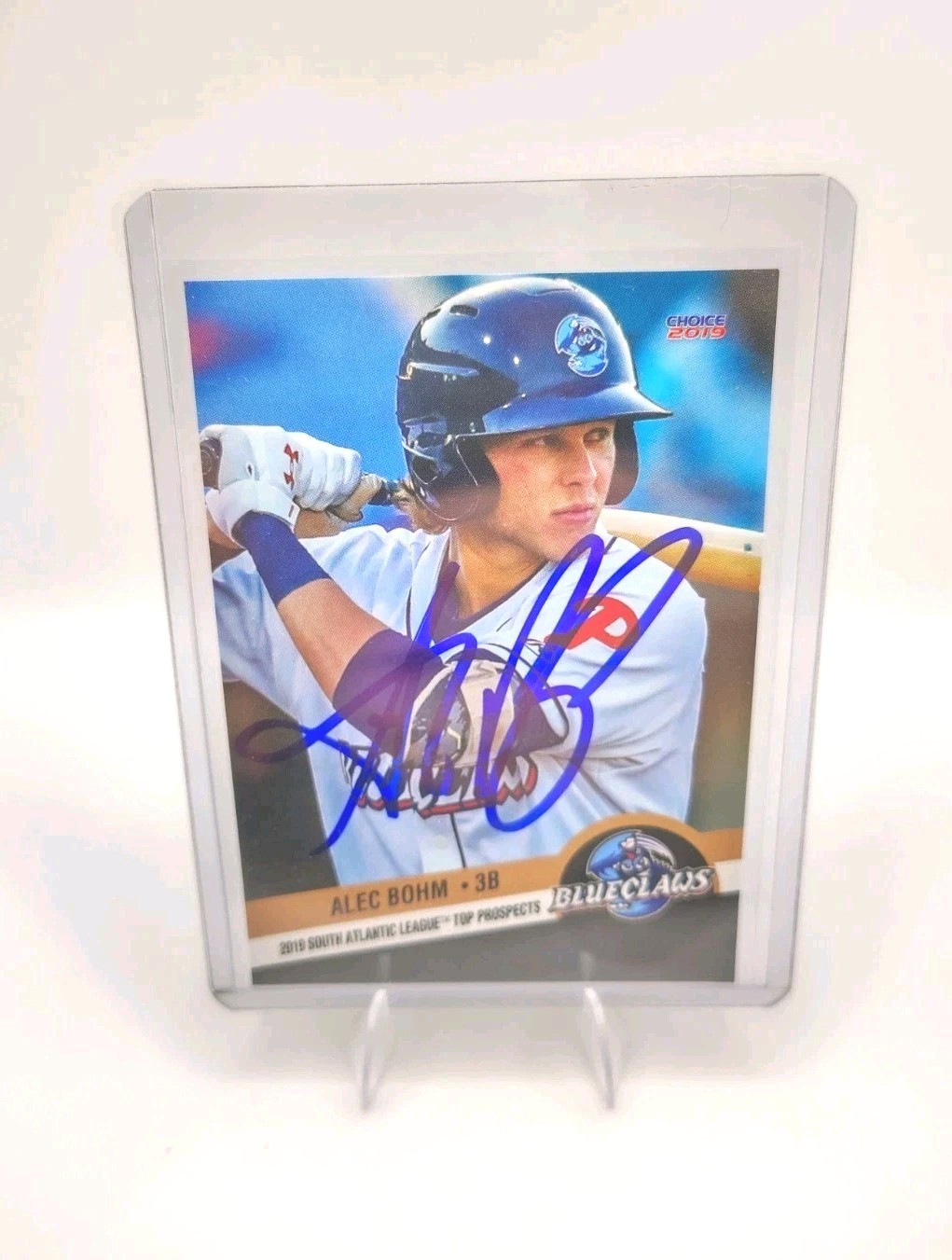Alec Bohm Signed IP 2019 South Atlantic League SAL Top Prospects Rc Rookie Auto