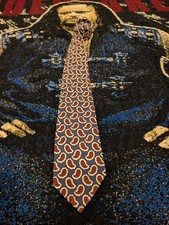 VTG Classic Polo Ralph Lauren Blue & Red Paisley Silk Neck Tie USA Made 3.5"