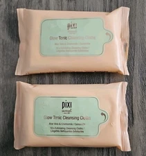 Set Of 2 PIXI BEAUTY Mini Glow Tonic Cleansing Cloths (10 ct)