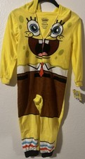Kids XS 4/5 SpongeBob SquarePants Hooded Pajama One Piece