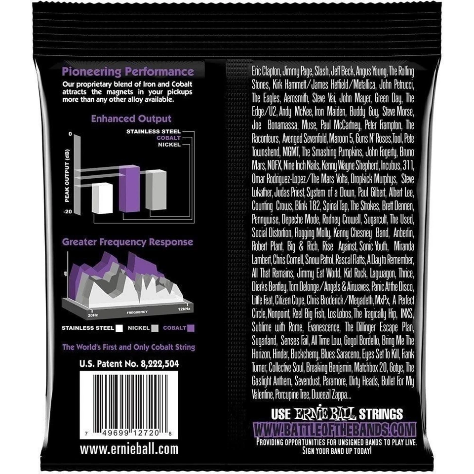 Electric Guitar Strings Ernie Ball Cobalt Power Slinky P02720, 11-48 2 Pack - Image 3 of 4