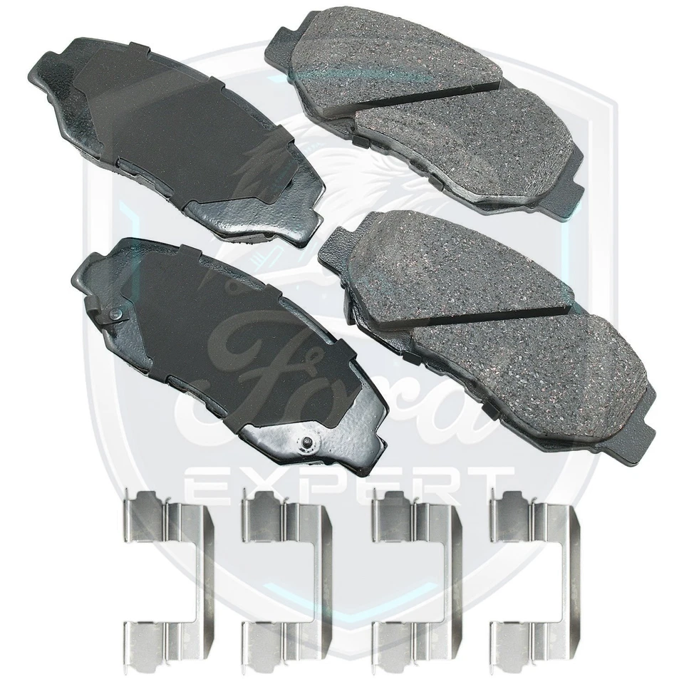 Kit de pastillas de freno delanteras de cerámica Akebono OEM para Honda Pilot 2003-2008 9 años de garantía Foto 3 de 4