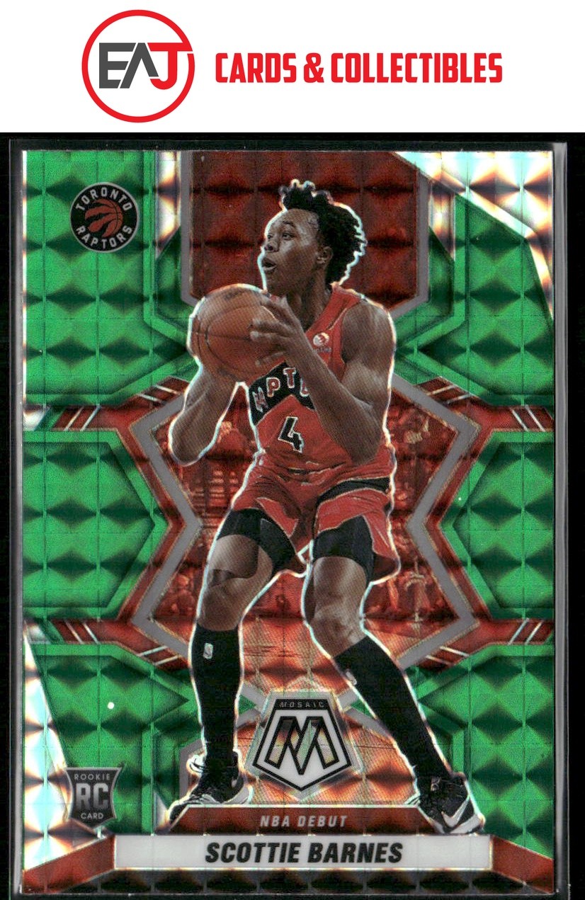 Scottie Barnes 2021-22 Panini Mosaic Green #264 Toronto Raptors