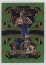 2024 Panini Select WNBA Concourse Neon Green Prizm 56/75 Lisa Leslie HOF 02v3