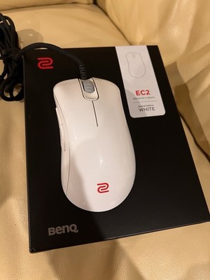 BenQ Zowie EC2-B Special Edition Gloss White Gaming Mouse Rare Mint Condition