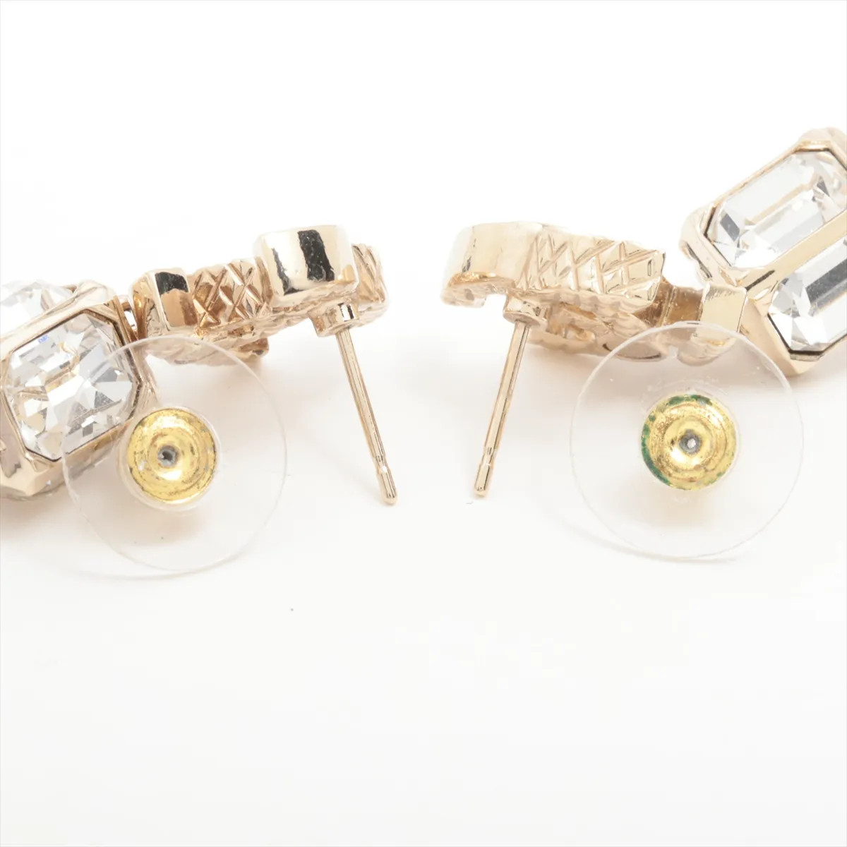 Chanel Coco Mark A23K Piercing jewelry (for both ears) GP×Rhinestone Gold thumbnail 4