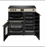 Belling 444411824 Farmhouse 90Ei Electric Induction Range Cooker Cream RRP £1699