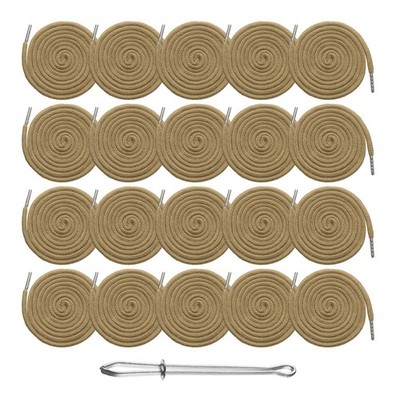 20pcs Drawstring Cords 51'' Replacement Drawstring with Threader, Khaki