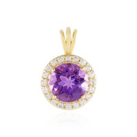 Cavill Marokkanischer Amethyst AnhäNger Rund 3,1Ct Silber Vergoldet