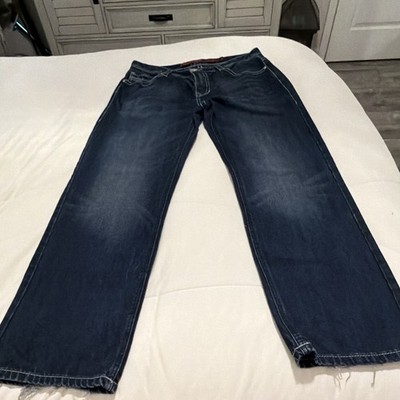 Rock and Roll Cowboy Men's Blue Bootcut Denim Jeans Medium Wash Mid Rise Sz 34