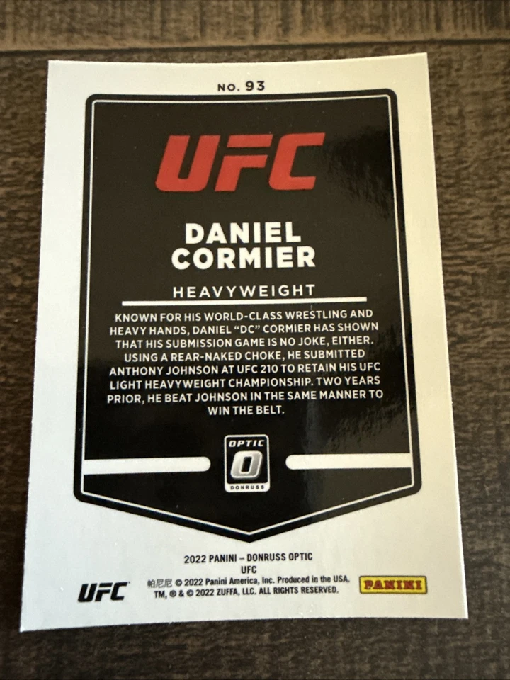 2022 Panini Optic UFC Heavyweight #93 Daniel Cormier - Image 2 of 2