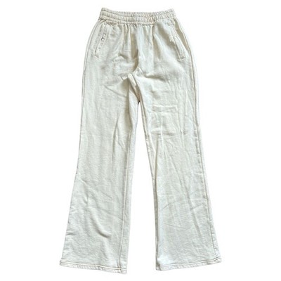 Emory Park Light Yellow Wide-Leg Sweatpants Size Small