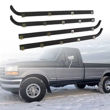 4 Inner Outer & Window Sweep Felts Seals Weatherstrip Kit For Ford F-150 250 350