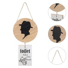 Toilet Washroom Plaques Restroom Signs Decor Gender Bathroom for Door