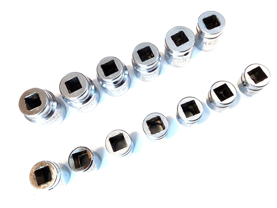 Cornwell And Snap On USA 13 Piece 3/8”Drive 12 POINT Metric Shallow Socket Set - Image 4 of 4