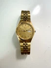 SEIKO 7N43-9048 Day/Date Gold tone QUARTZ Mens Watch - working!