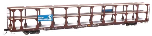 Walthers Mainline 910-8210 HO Scale 89' Tri-Level Auto Rack GN RTTX #501909
