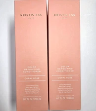 KRISTIN ESS HAIR Color Depositing Conditioner Coral Rose 6.7oz  ~NIB ~ 2pk