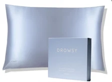 Drowsy Silk Standard Pillowcase In Blue Belle, New