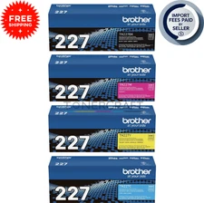 New Brother TN227 Toner Cartridge 4 Colour Set (Black,Cyan,Magenta,Yellow)