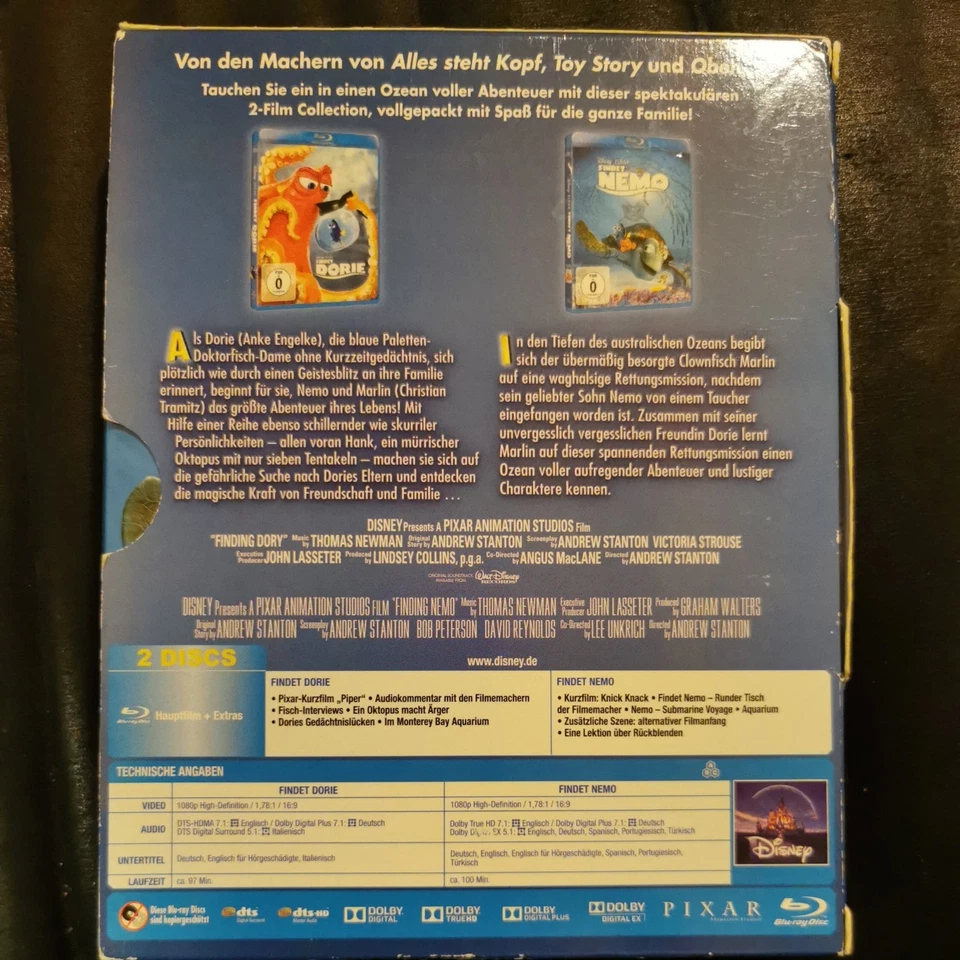 Findet Dorie / Findet Nemo - 2-Film Collection [2 Blu-ray ] ZUSTAND SEHR GUT - Bild 3 von 3