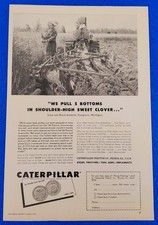 1954 Caterpillar D4 Tractor Michigan Vintage Farming, Ranching, Plowing Print Ad
