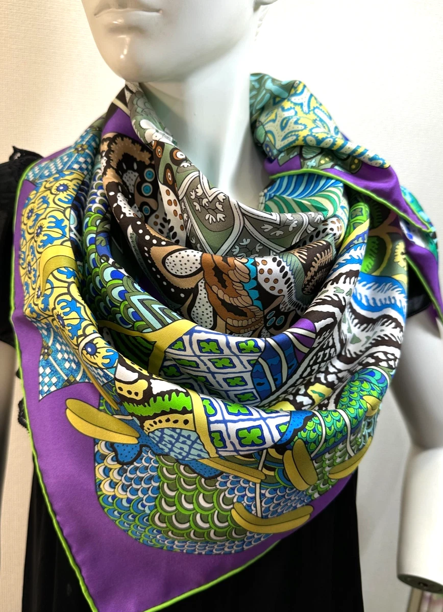 Hermes Fleurs De Lotus Scarf for sale | eBay