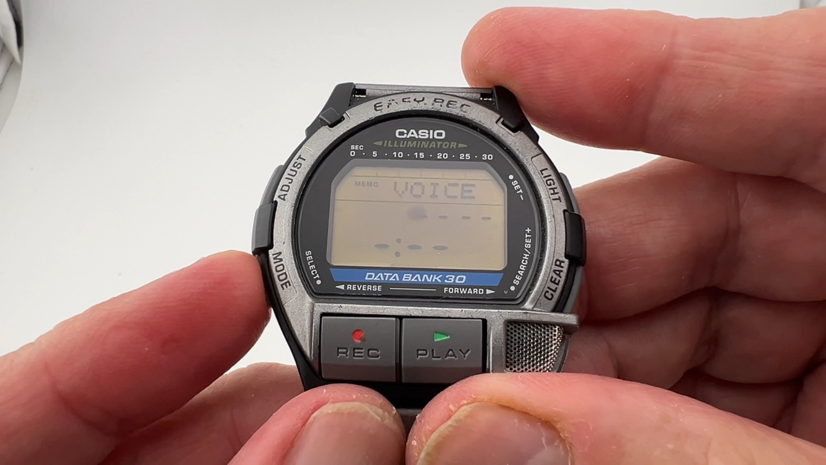 CASIO DB-V300 DATA BANK デジタル腕時計 Vintage 1998 Casio Db-v300 Digital Rec Data Bank 30 Watch