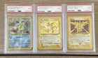 PSA 9 MINT Raichu Gyarados Zapdos Base Set Holo Rare 1999 Pokemon WOTC DUTCH