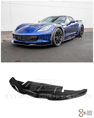For 2014-2019 Corvette C7 Bottom Line Carbon Flash Front Bumper Lip Splitter