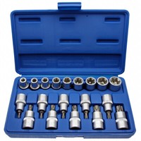 SteckschlüSsel Stecknuss Satz Torx E-Profil + T-Profil EinsäTze Nuss 19 Tlg.
