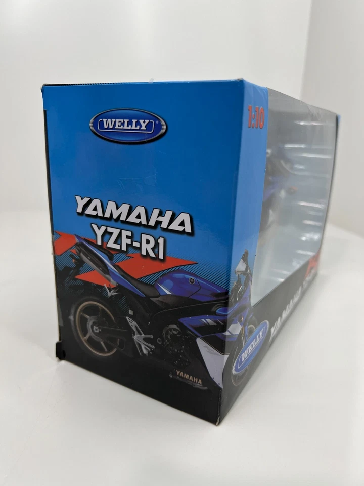 Welly YAMAHA YZF-R1 1:10 Diecast Model Blue motorcycle collectable - Image 3 of 4