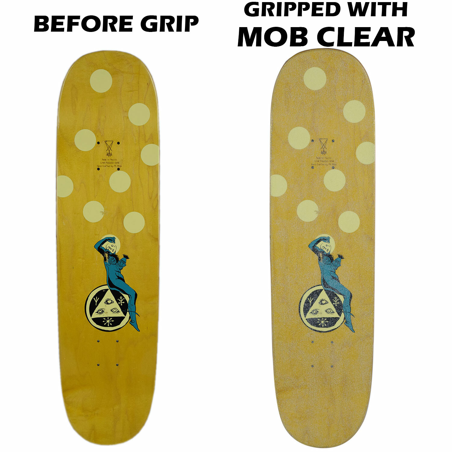 Mob Grip Tape Skateboard Griptape Clear 9" x 33" Bubbleproof Sheet Perforated