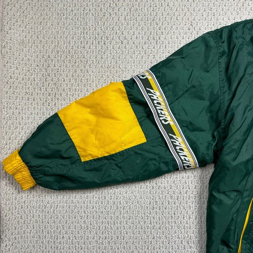 Chaqueta de Jugador Profesional Green Bay Packers Estilo Puffer Rayas Acolchadas XL De Colección - Imagen 3 de 18