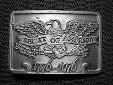 SPIRIT OF AMERICA EAGLE 1776 1976 BICENTENNIAL BELT BUCKLE VINTAGE RARE 1970s