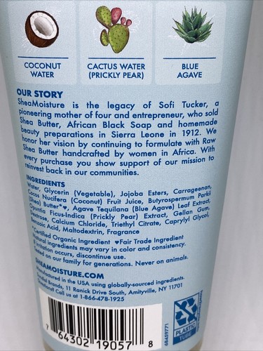 SheaMoisture Coconut & Cactus Water Quench & Refresh Body Scrub 6 oz, Lot of 2 - Picture 3 of 5