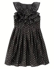 EEUC GYMBOREE PARTY PLAID SILVER DOT HOLIDAY CHRISTMAS DRESS SIZE 6 GORGEOUS 
