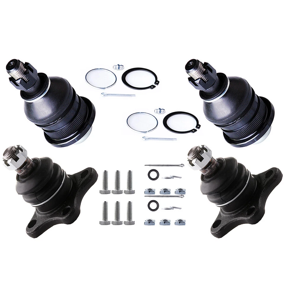 4pcs Front Upper Lower Ball Joints Suspension For 83-1985 Dodge RAM 50 Only 2WD Foto 2 de 4