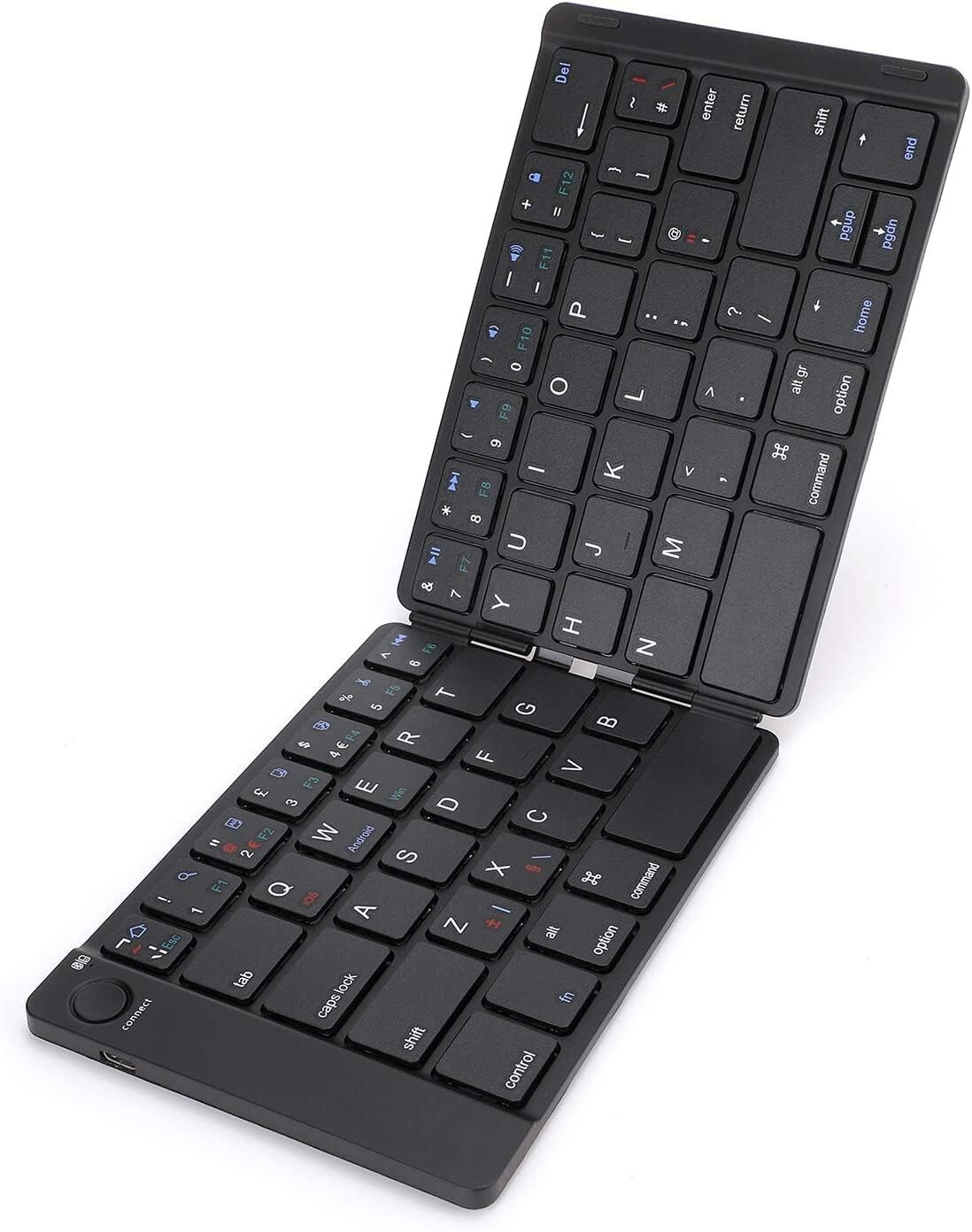 Folding Bluetooth Keyboard - Foldable Wireless QWERTY UK Key
