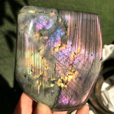 870G Natural Purple Labradorite Crystal Mineral specimen energy Healing Reiki