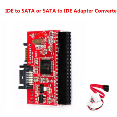 IDE to SATA or SATA to IDE Adapter Converter Card＋SATA Data Cable＋Power Cable
