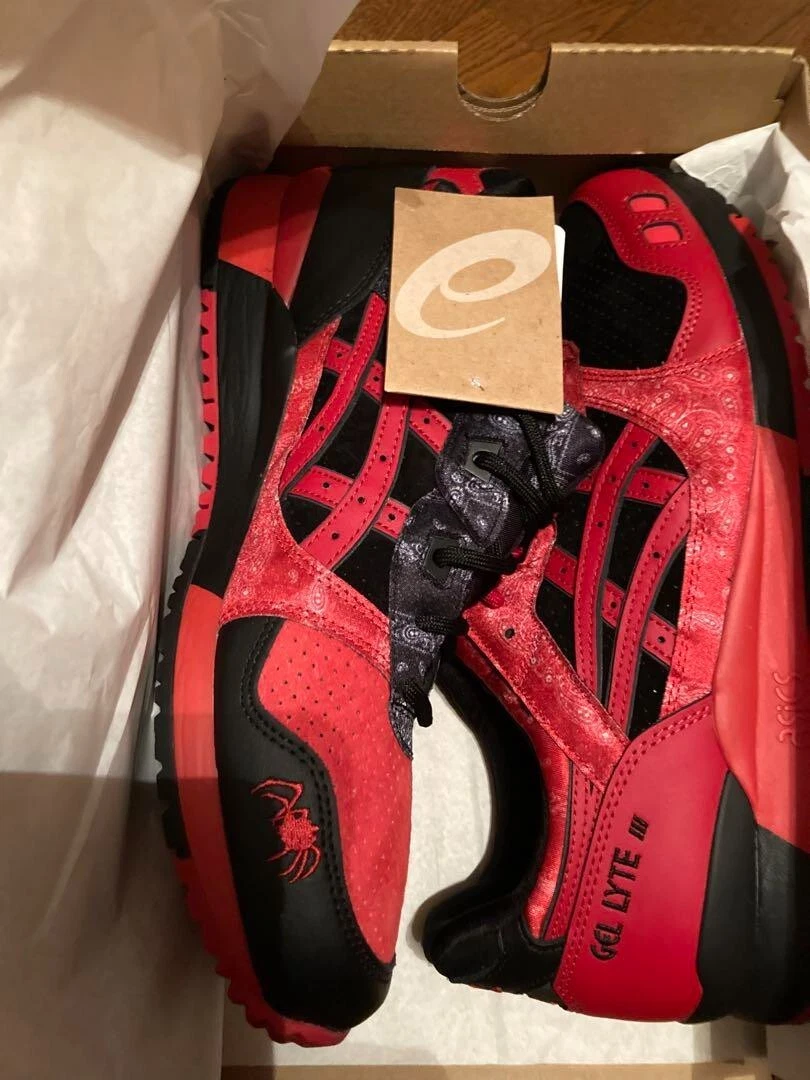ASICS × atmos × RED SPIDER GEL-LYTE III OG 1201A854 Red Black US11