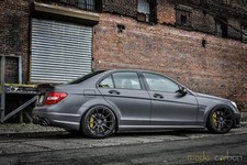 Cars amg grey c63 mercedes sedan Desk Mat Stitched