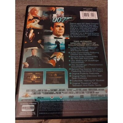 007 James Bond Goldfinger (1964) Sean Connery DVD Special Edition
