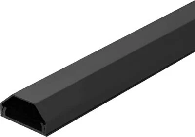 Aluminium Kabelkanal SCHWARZ Kabelabdeckung Abdeckung Alu Kabelschacht Kabelleis - Bild 1 von 4