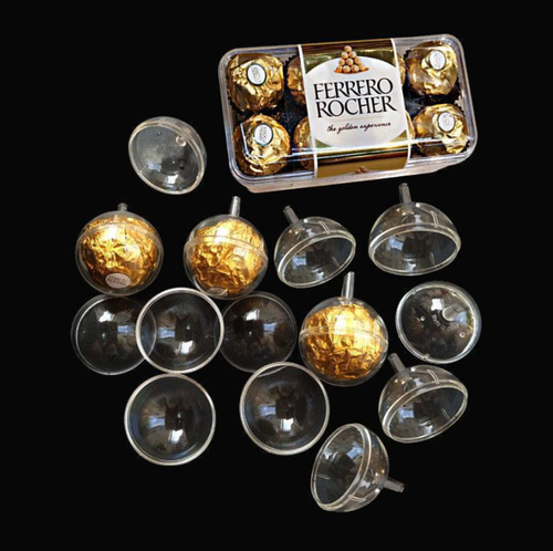 Clear Chocolate Ball Holder Truffle Wrappers Holiday Packaging Candy Cups DIY - Picture 7 of 11