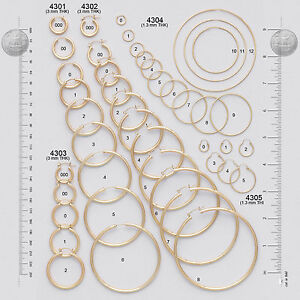 Hoop Earring Size Chart