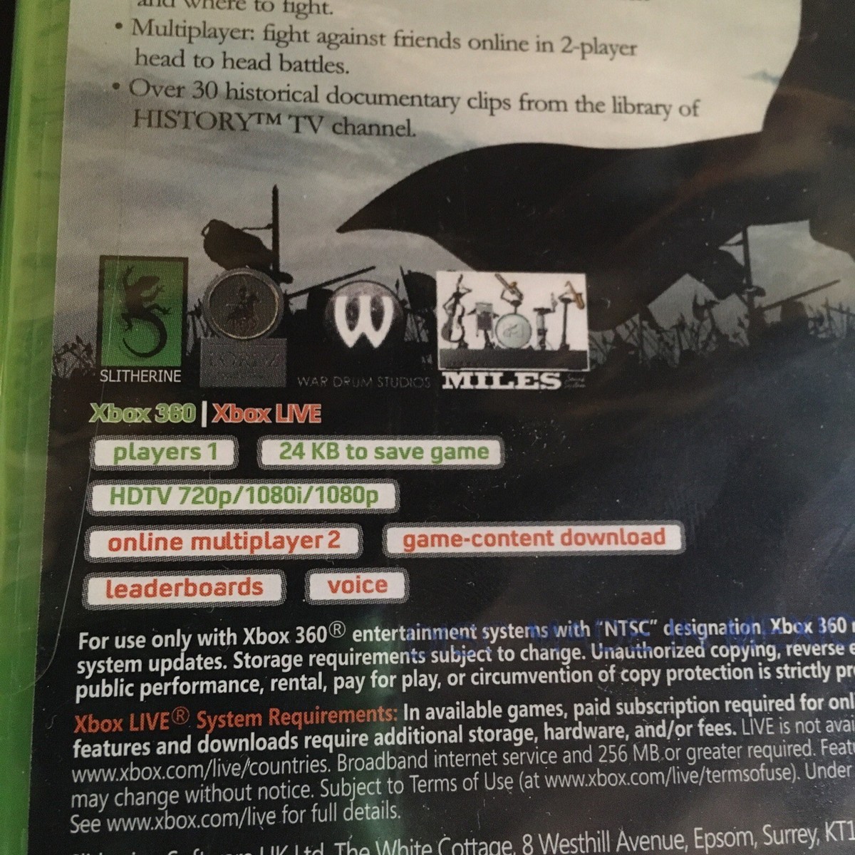 Jeu Xbox 360 Great Battles Medieval – Stratégie Historique, PAL, Complet, Bon état